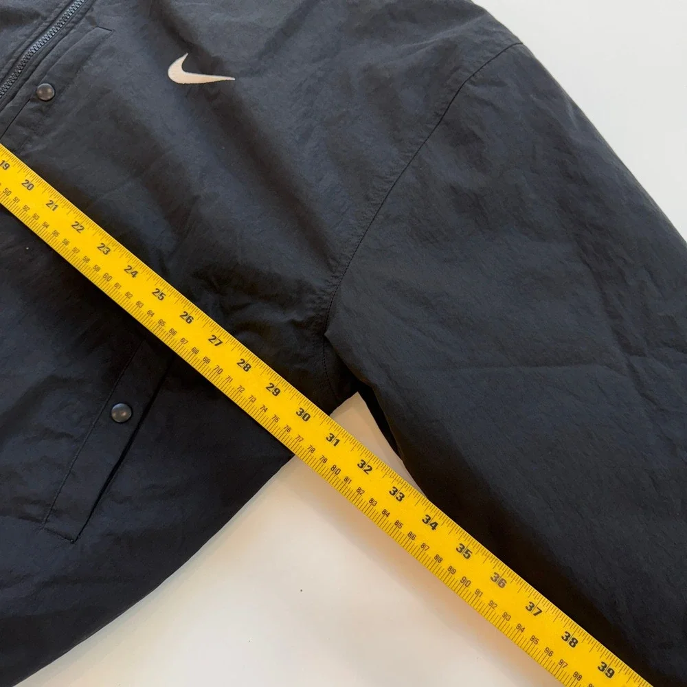 Nike Big Swoosh Quilted Bomber F7 STI Black Nylon Reversible Jacket Mens XL